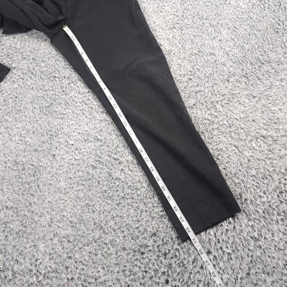 Theory Pants Womens 2 Black Linen Blend Classiccore Straight Leg Career Casual - Picture 7 of 9